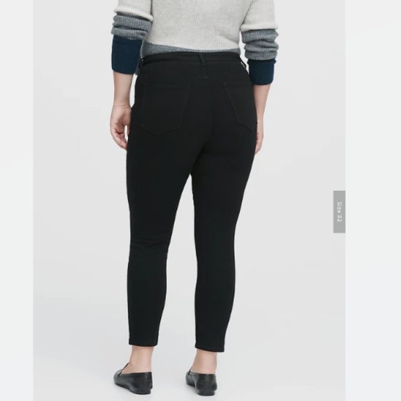 NWT BR Curvy Mid Rise Skinny Jeans 27S Black F208 - Picture 4 of 5